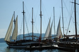 Güllets, die typischen Holzsegelboote in Marmaris